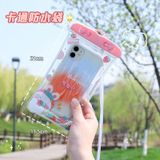  Túi chống nước, túi khí nổi bảo vệ màn hình cảm ứng điện thoại khi đi bơi, trời mưa hoạ tiết hoạt hình 11,5*21cm Tóc - PHAO-09 