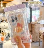  Túi chống nước, túi khí nổi có kim tuyến lấp lánh bảo vệ màn hình điện thoại khi đi mưa, đi bơi 11,5*21cm  tóc - PHAO-12 