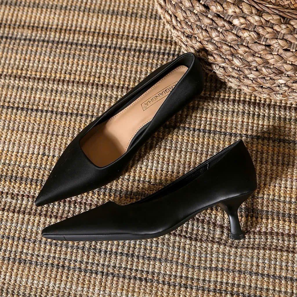  Giày Cao Gót 4-5 Phân Mũi Nhọn Cao Cấp 1356-1 