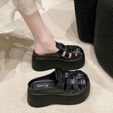  Dép Xuồng Quai Da Đế Cao Phong Cách 9913 