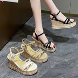  Giày Sandal Đế Xuồng 9 Phân Cao Gót QCCC 9193 