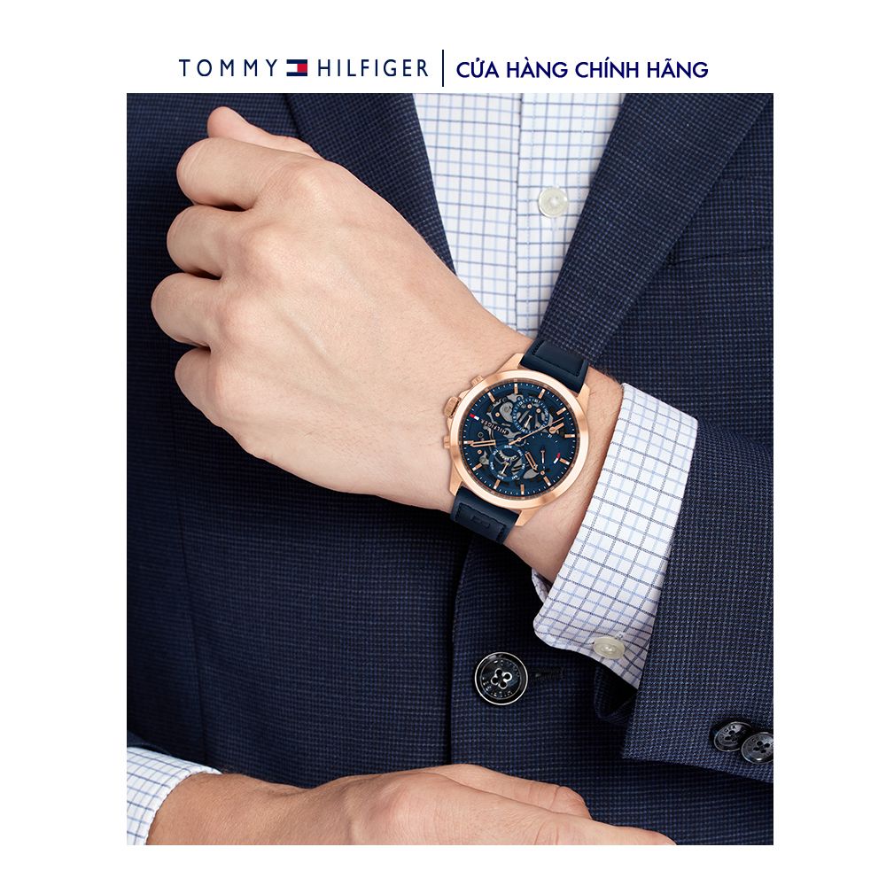 Reloj Tommy Hilfiger Henry Hombre Azul y Rosado Multifunción 1710475