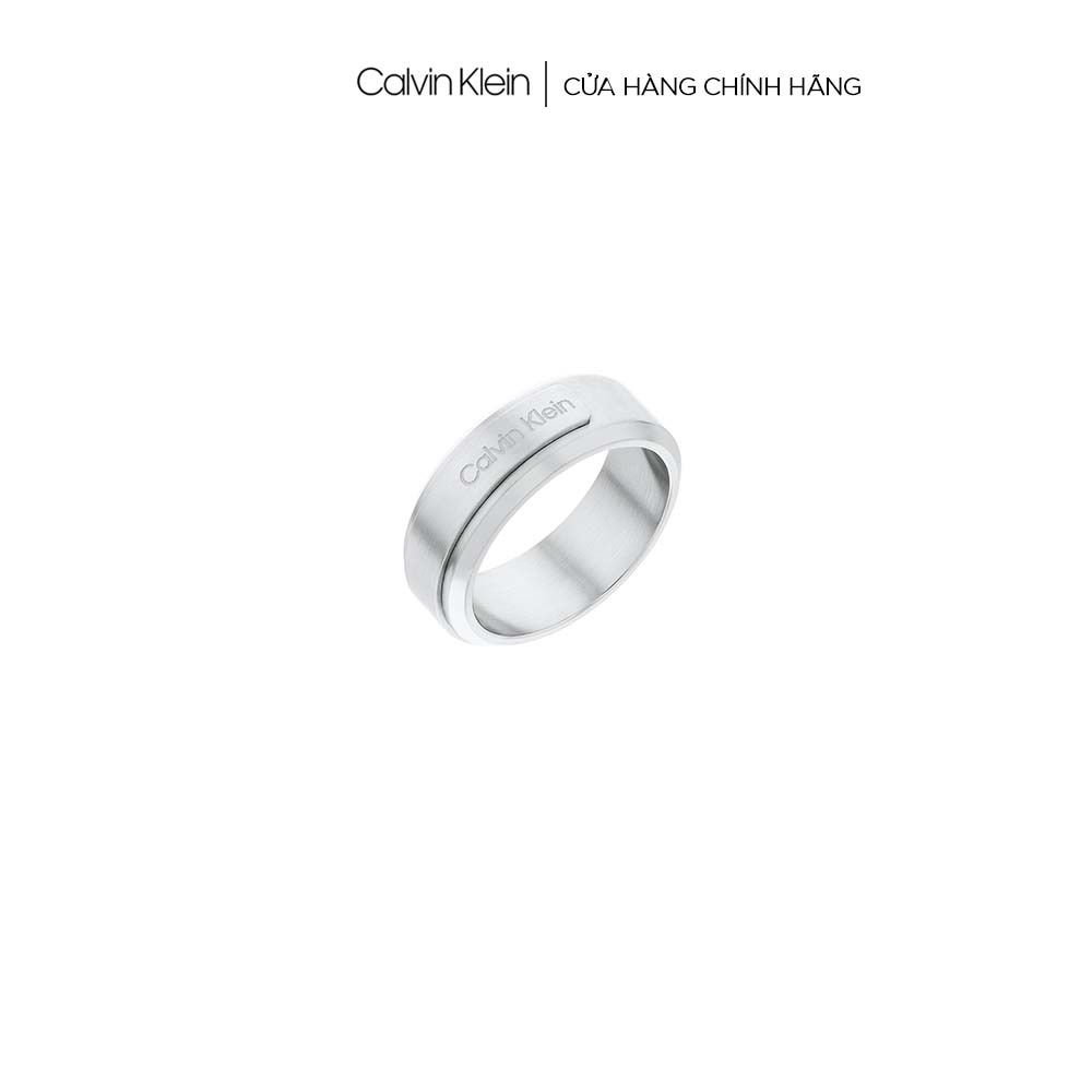  Nhẫn Calvin Klein Nam màu Bạc SS22 - Iconic ID CK 35000190G 