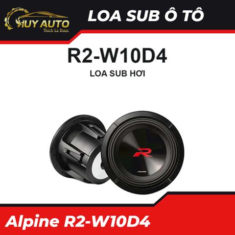 Loa Sub Hơi Siêu Trầm Ô Tô Alpine R2-W10D4 10/12 INCH (4Ω+4Ω)