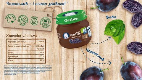 Mận Đen Nghiền Gerber 80G Của Nga