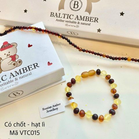 Vòng Hổ Phách Đeo Tay Cho Bé Russian Amber