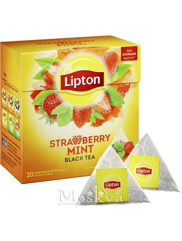 Trà Đen Lipton Vị Dâu Tây Bạc Hà Của Nga