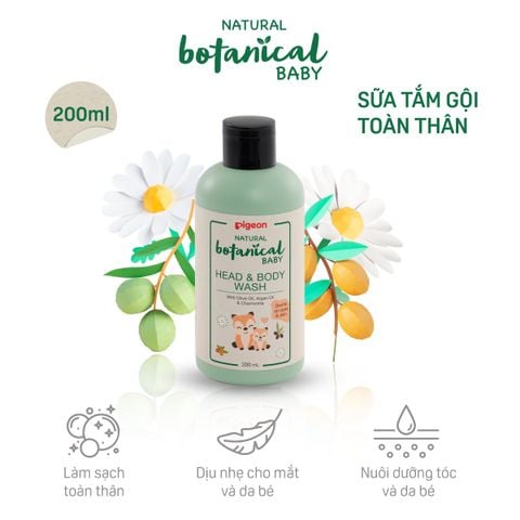 Tắm Gội Pegion Natural Botanical 200ml