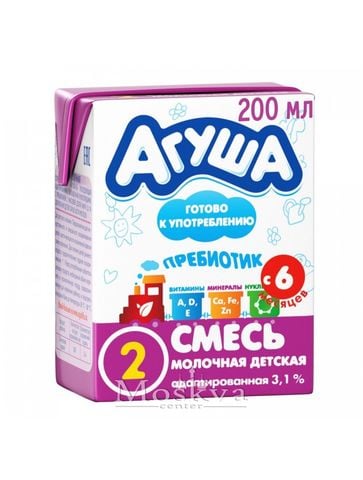 Sữa Bột Pha Sẵn Agusha Số 2 200Ml Của Nga