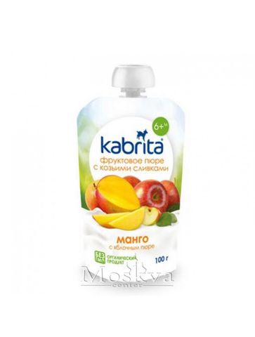 Váng Sữa Dê Hoa Quả Nghiền Kabrita Táo Xoài 100G Của Nga