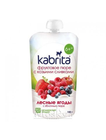 Váng Sữa Dê Hoa Quả Nghiền Kabrita Berry Táo 100G Của Nga