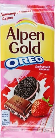 Socola Thanh Alpen Gold Nhân Oreo Dâu Của Nga