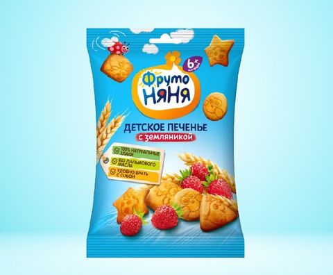 Bánh Ăn Dặm  Fruto Lúa Mỳ Dâu 50G