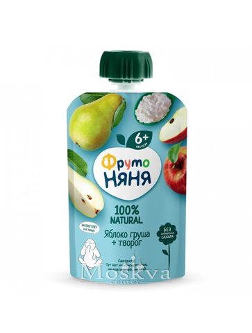 Hoa Quả Nghiền Fruto Táo Lê Tvorog 90G Dành Cho Trẻ Từ 6 Tháng Tuổi