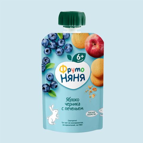 Hoa Quả Nghiền Fruto Táo Việt Quất Bánh Quy 90G Dành Cho Trẻ Từ 6 Tháng Tuổi