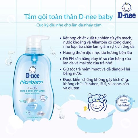 Tắm Gội Dnee Newborn 380Ml