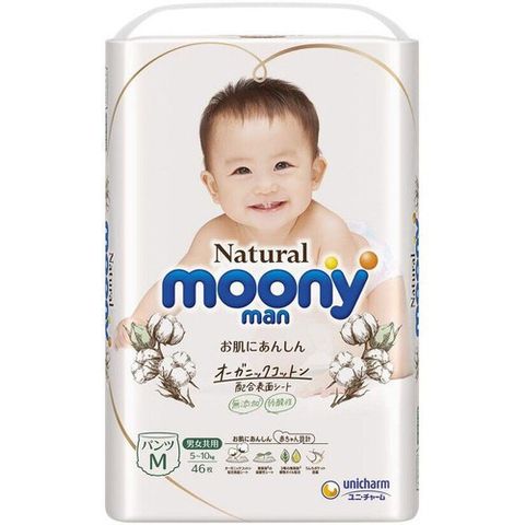 Bỉm Quần Moony Natural M 46Pcs