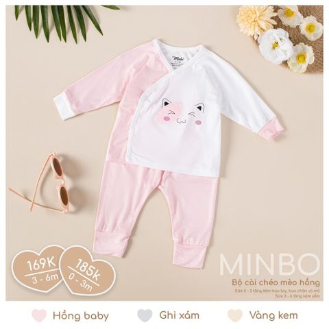 Bộ Cài Lệch Minbo Mèo Hồng