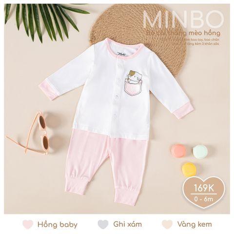 Bộ Cài Thẳng Minbo Mèo Hồng 1