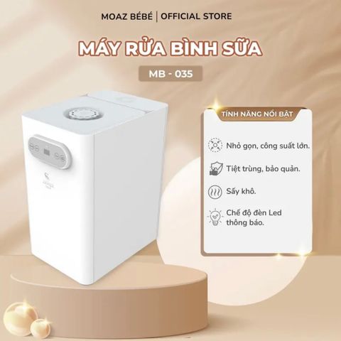 Máy Rửa Bình Sữa, Tiệt Trùng Và Sấy Khô Moaz Bébé Mb-035