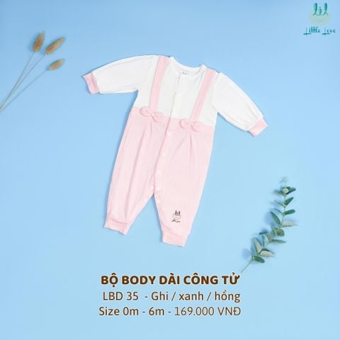 Bộ Body Tiểu Thư Hồng Lil 0-3M