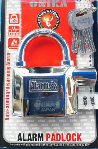  KHÓA XE BÁO ĐỘNG CAO CẤP ONIKA 60mm - NO.3388 