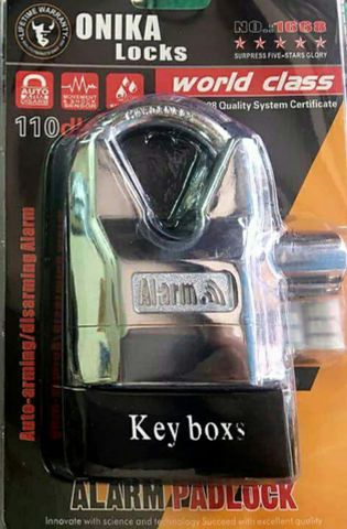  KHÓA XE BÁO ĐỘNG CHỐNG CẮT ONIKA 70mm - NO.1668 