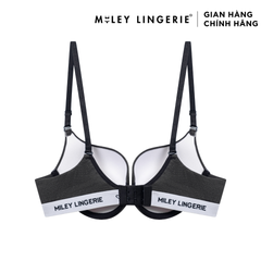 Bộ Đồ Lót Áo Cotton Có Gọng Đệm Vừa Nâng Ngực Lưng Logo Và Quần Boy Short Nữ Đồng Bộ Miley Lingerie