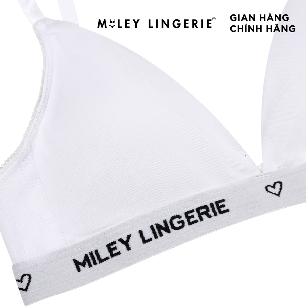 Combo 3 Áo Ngực Cotton Không Gọng Mút Mỏng Lưng Logo Thời Trang BeingMe Miley Lingerie