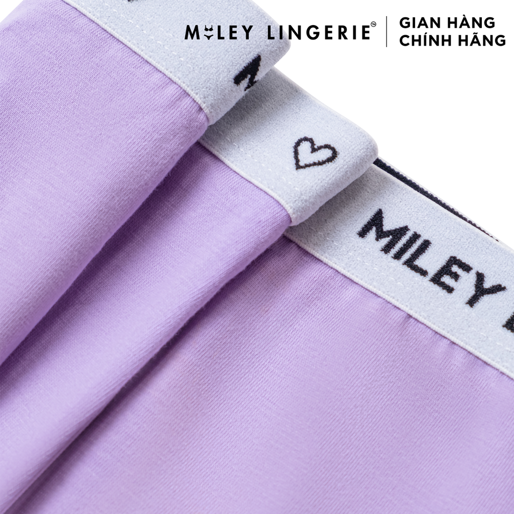 Bộ Đồ Lót Áo Cotton Có Gọng Đệm Vừa Nâng Ngực Và Quần Boxer Đồng Bộ Miley Lingerie