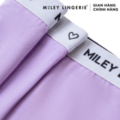 Bộ Đồ Lót Áo Cotton Có Gọng Đệm Vừa Nâng Ngực Lưng Logo Và Quần Boxer Đồng Bộ Miley Lingerie