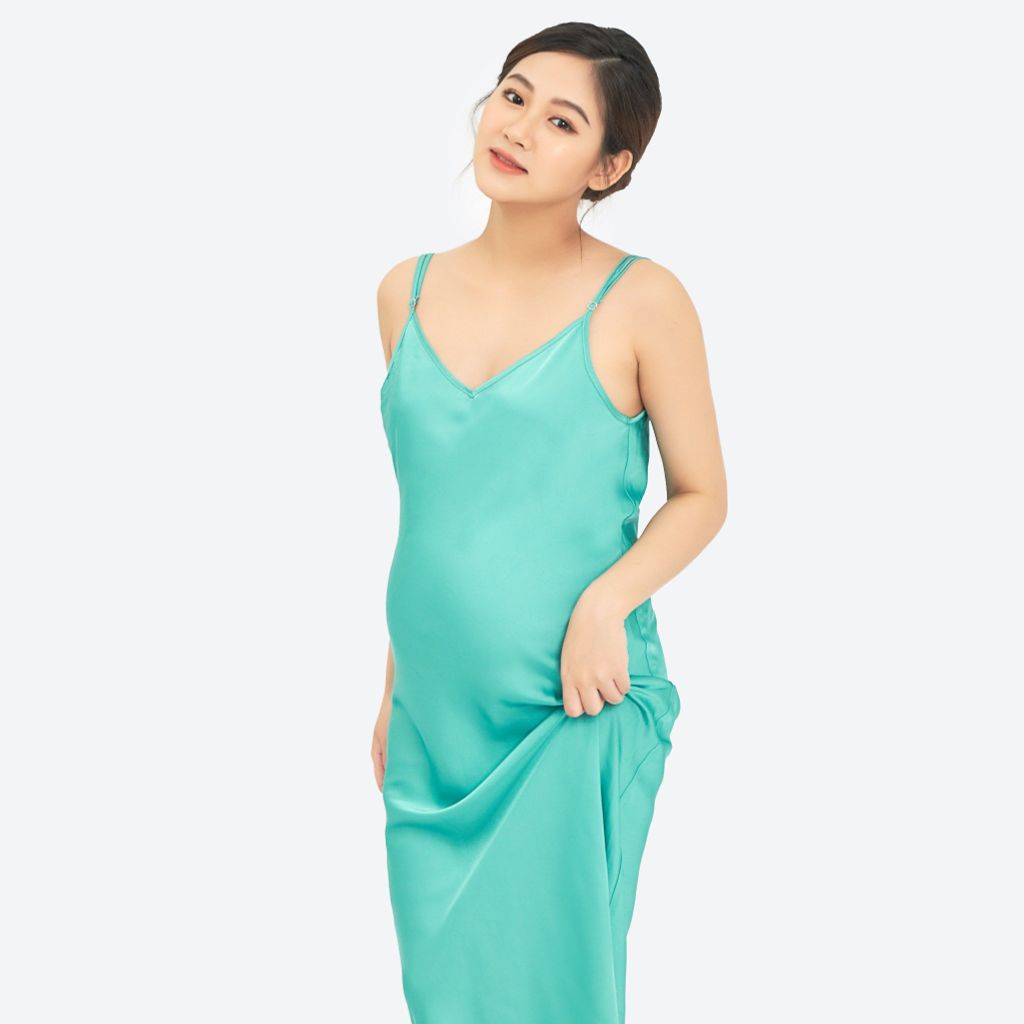 Đầm Lụa Cho Bầu Hai Dây Sexy LADY NATURE [DSS0711]