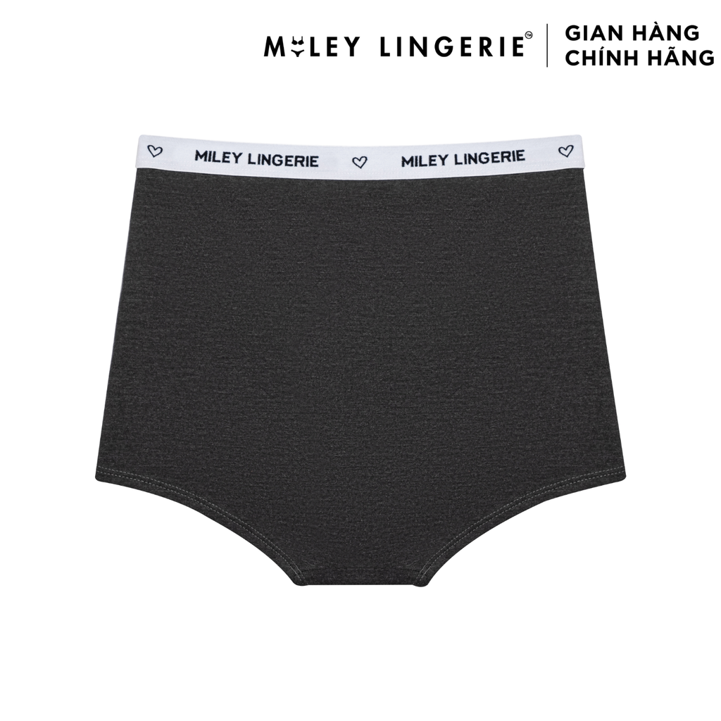 Bộ Đồ Lót Áo Cotton Có Gọng Đệm Vừa Nâng Ngực Lưng Logo Và Quần Boxer Đồng Bộ Miley Lingerie