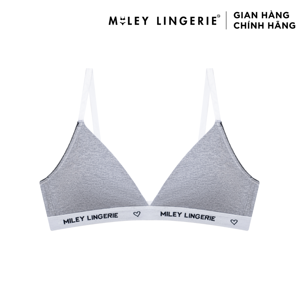 Combo 3 Áo Ngực Cotton Không Gọng Mút Mỏng Lưng Logo Thời Trang BeingMe Miley Lingerie