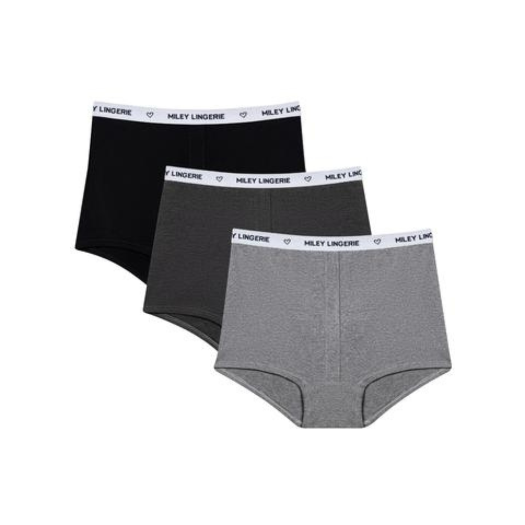 Combo 3 Quần Boxer Nữ Viền Lưng Logo Miley Lingerie BeingMe