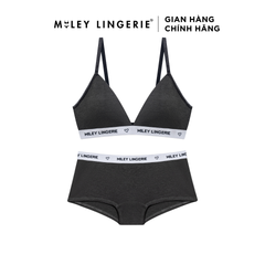 Bộ Đồ Lót Mút Mỏng Không Gọng thời Trang Và Quần Boy Short Cotton Tự Nhiên Viền Lưng Logo BeingMe Miley Lingerie