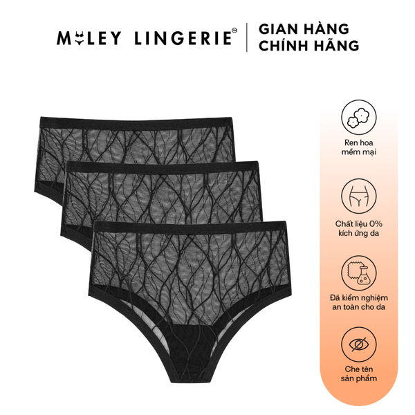 Combo 3 Quần Lót Nữ Ren Zig Zag Likia