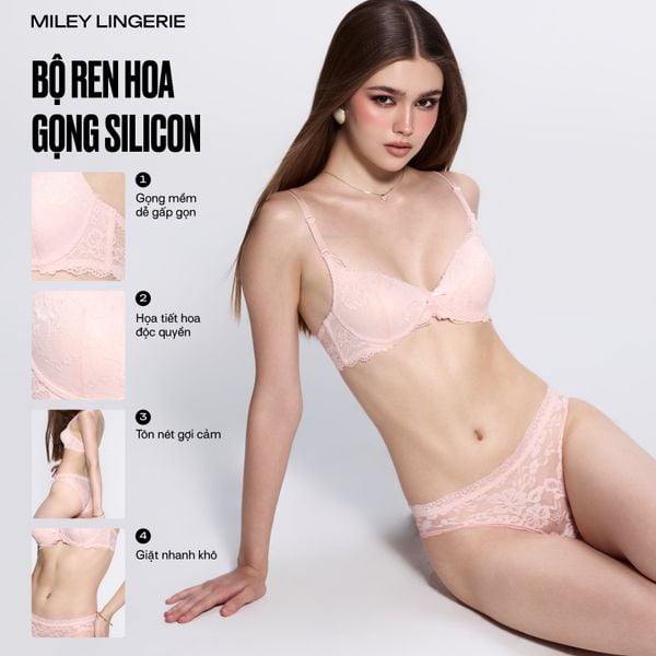 BỘ ĐỒ LÓT REN HOA KHÔNG GỌNG MÚT MỎNG - MILEY COMFORT [BRL12005 - FLS1203]