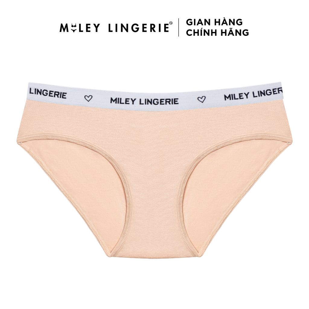 Bộ Đồ Lót Cotton Không Gọng Mút Mỏng Lưng Logo Miley Lingerie