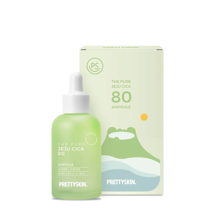 Tinh Chất Rau Má PrettySkin The Pure JeJu Cica 80 Ampoule – Lam Thảo