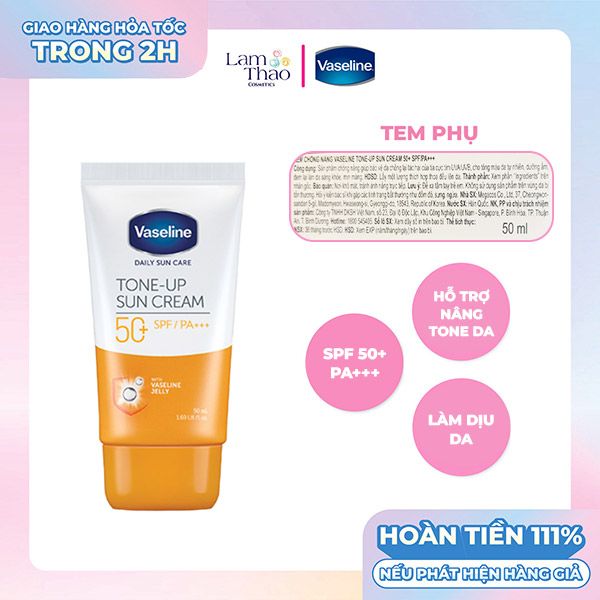 Kem Chống Nắng Nâng Tông Vaseline Tone-Up Sun Cream SPF 40+ PA+++