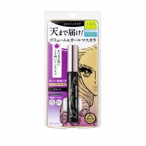 Mascara Nâng Cao Giúp Nâng Cong Và Làm Dày Mi Tối Đa Siêu Bền 24H Kissme Heroine Make Volume UP Mascara Super Water Proof