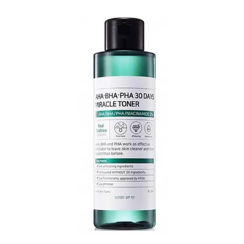 Nước Hoa Hồng Hỗ Trợ Giảm Mụn Some By Mi AHA-BHA-PHA 30 Days Miracle Toner