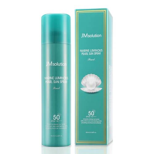 Chống Nắng Dạng Xịt Chiết Xuất Ngọc Trai Trắng Da Cấp Ẩm JM Solution Marine Luminous Pearl Sun Spray SPF 50+ PA++++