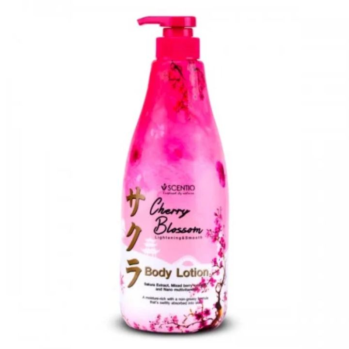 Dưỡng Thể Dưỡng Trắng Da Beauty Buffet Scentio Cherry Blossom Lightening & Smooth Body Lotion 700ml