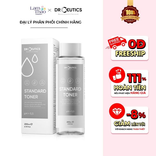 Nước Hoa Hồng Cấp Ẩm Cho Mọi Loại Da DrCeutics Standard Toner 200ml