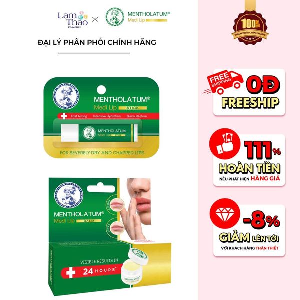 Son Dưỡng Chuyên Biệt Cho Môi Khô Nứt Nẻ Medilip Mentholatum Stick