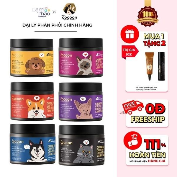 COMBO MUA 1 ĐƯỢC 3: Tẩy Tế Bào Chết Toàn Thân Cà Phê Đắk Lắk Cocoon Dak Lak Coffee Body Polish Chung Tay Cứu Trợ Chó Mèo + Tặng Cocoon Sữa Chống Nắng 5ml + Tặng Son Dưỡng Dầu Dừa Bến Tre 5g