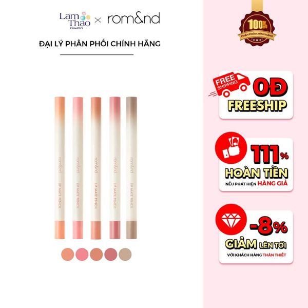 Chì Kẻ Viền Môi Thiết Kế 2 Đầu Lâu Trôi Romand Lip Mate Pencil