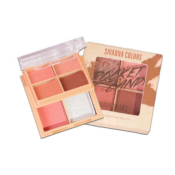 Bảng Phấn Mắt 4 Ô Sivanna Color Pocket Candy Face Palette HF182